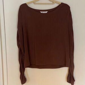 Athleta brown crop top XL.